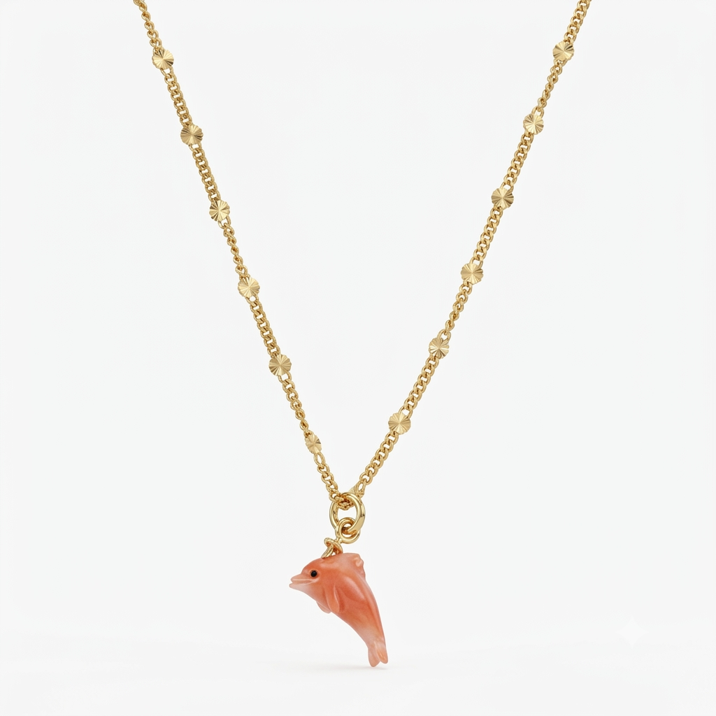 Collana Delfino Corallo