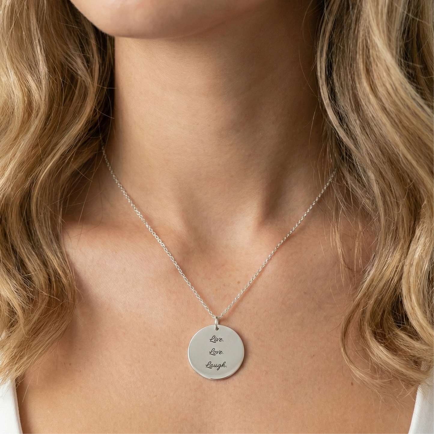 Collana Piastrina Tonda