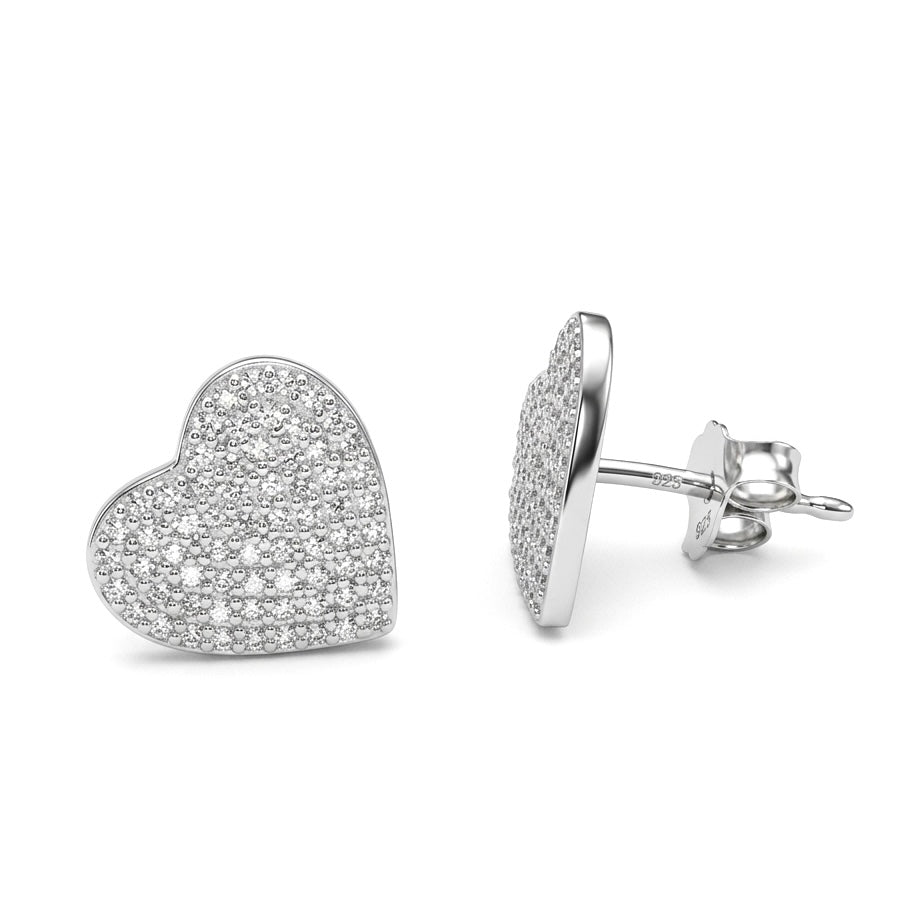 Orecchini Cuori Pavé