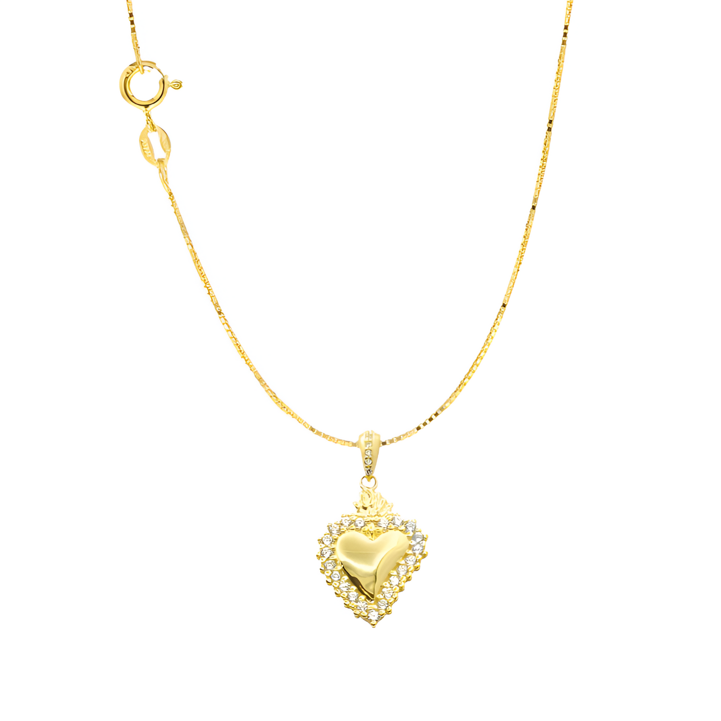 Collana Sacro Cuore zirconato