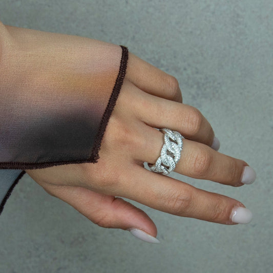 Anello Groumette Large Pavè