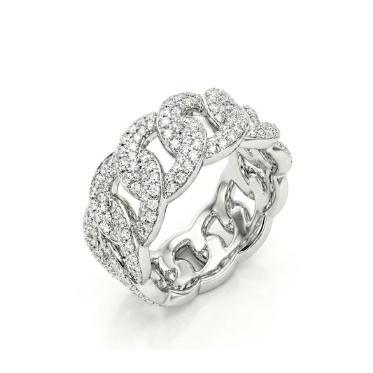 Anello Groumette Large Pavè